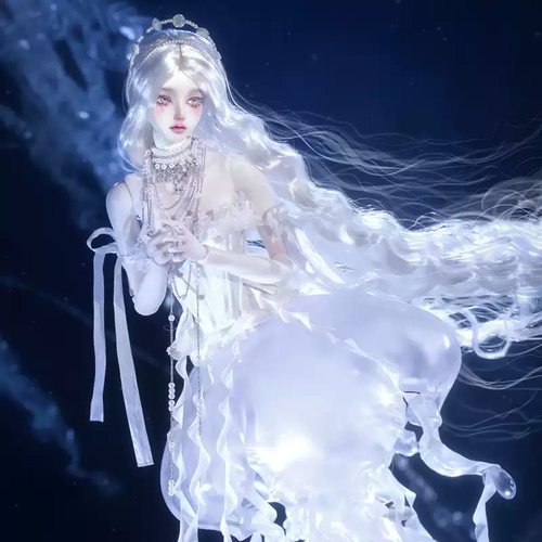 DollZone水母月汐限定4分特四全套裸娃BJD娃娃DZ小喵汪