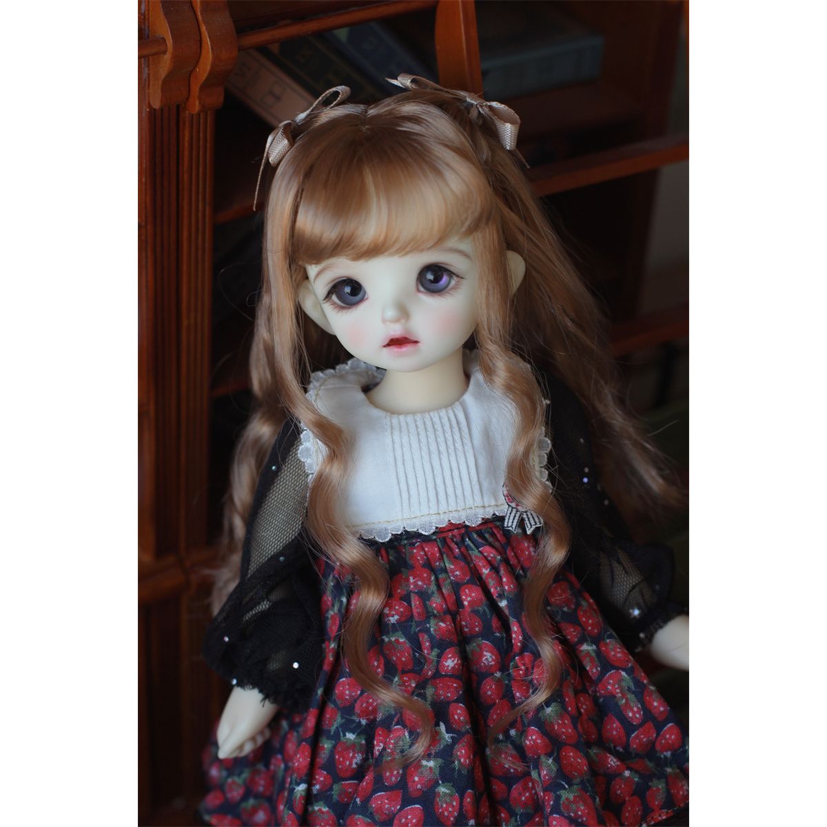 bjd3分4分6分假发蝴蝶结大波浪