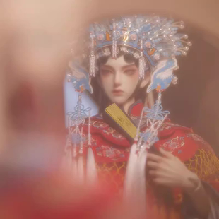 bjd龙魂旦70叔国家宝藏sd古风人形3分男裸娃小喵汪国潮汉服京剧