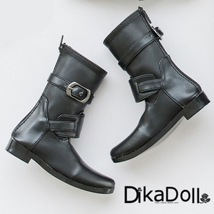 bjd叔DK黑色尖头短靴欧风夜莺伯德纳68男1/3官方配件鞋子