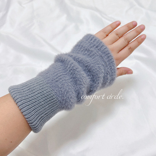 加厚毛绒袜套女y2k腿套护腿护膝保暖护手双层柔软护关节手肘冬季