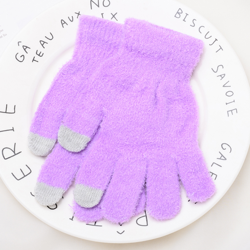 儿童手套珊瑚绒冬季保暖五指