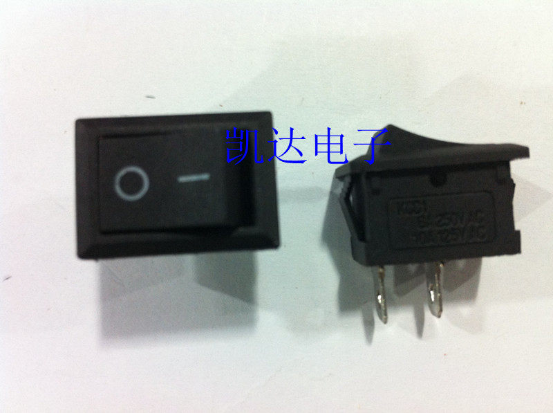 电源开关 KCD1-101船型开关（2脚）15*21mm翘板开关