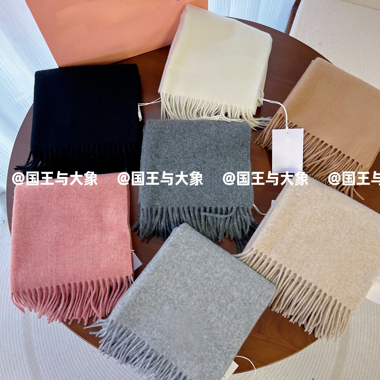 明星同款。北欧简约气质围巾。纯羊毛围巾披肩女秋冬新款保暖围脖