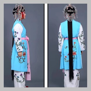 戏曲服装长马甲舞台演出小姐丫鬟服花旦丫环背心戏服坎肩女长坎