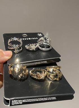 欧美简约大牌小众金属百搭戒指