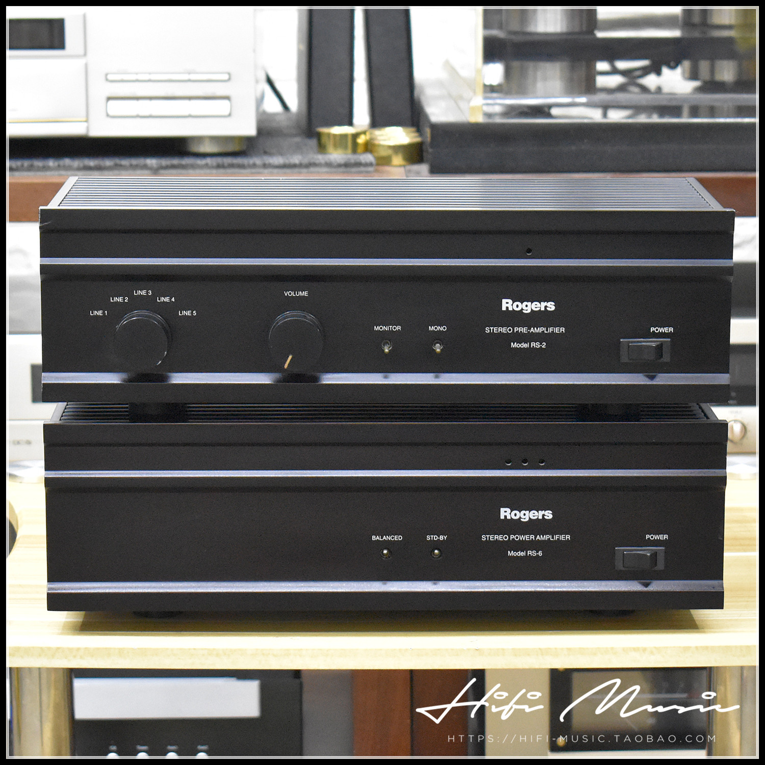 二手原装英国进口 Rogers/乐爵士 RS2+6 HIFI发烧前后级功放 220V