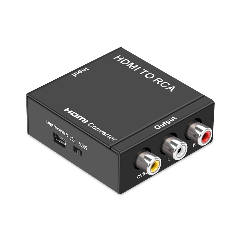 av转hdmi转换器莲花头转高清rca三色线转接头av转hdim有线电视线