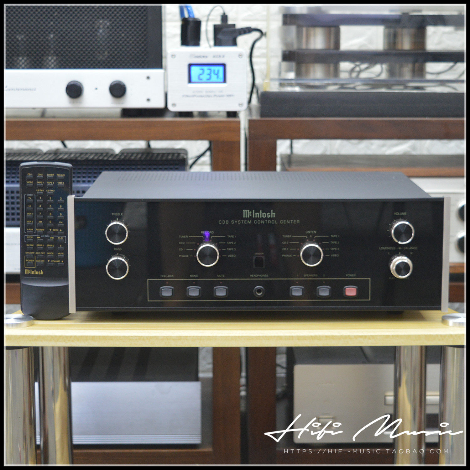 二手原装美国 mcintosh/麦景图c38 hifi发烧前级 220v带原装遥控