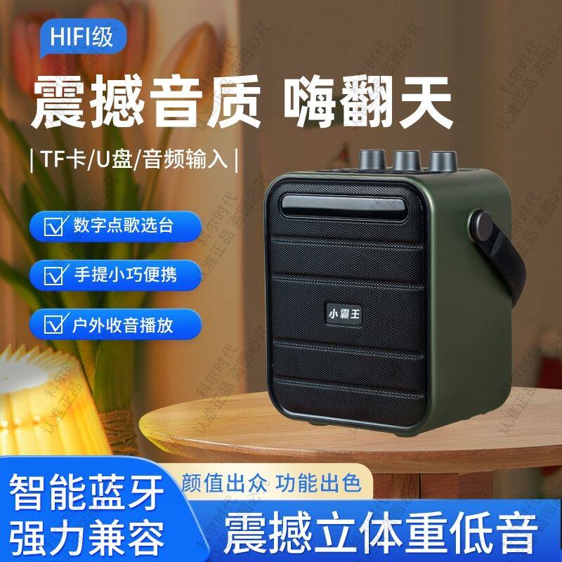 小霸王蓝牙音箱S99超重低音大音量插卡二胡K歌广场舞