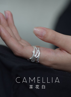 原创设计手工纯银开口戒指ins