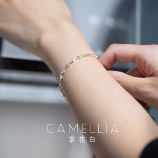 原创设计爱 骨头纯银骨头手链百搭小众设计感简约手链情侣手链