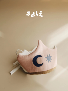 饰皇冠 节日派对生日儿童成人装 盐巴手作 亚麻拼布手工绗缝皇冠