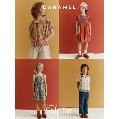 salt jar选品 Caramel26春夏男女童碎花连衣裙衬衫帽子