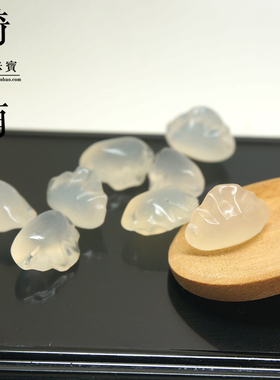 diy招财进宝白玉髓包金手链坠