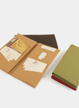 不纸如此 可水洗牛皮纸钱包折叠式钱包08 大收纳空间男女通用