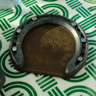 高逼格调性马掌马蹄铁牛皮文创复古创意真皮咖啡茶杯垫可定制logo