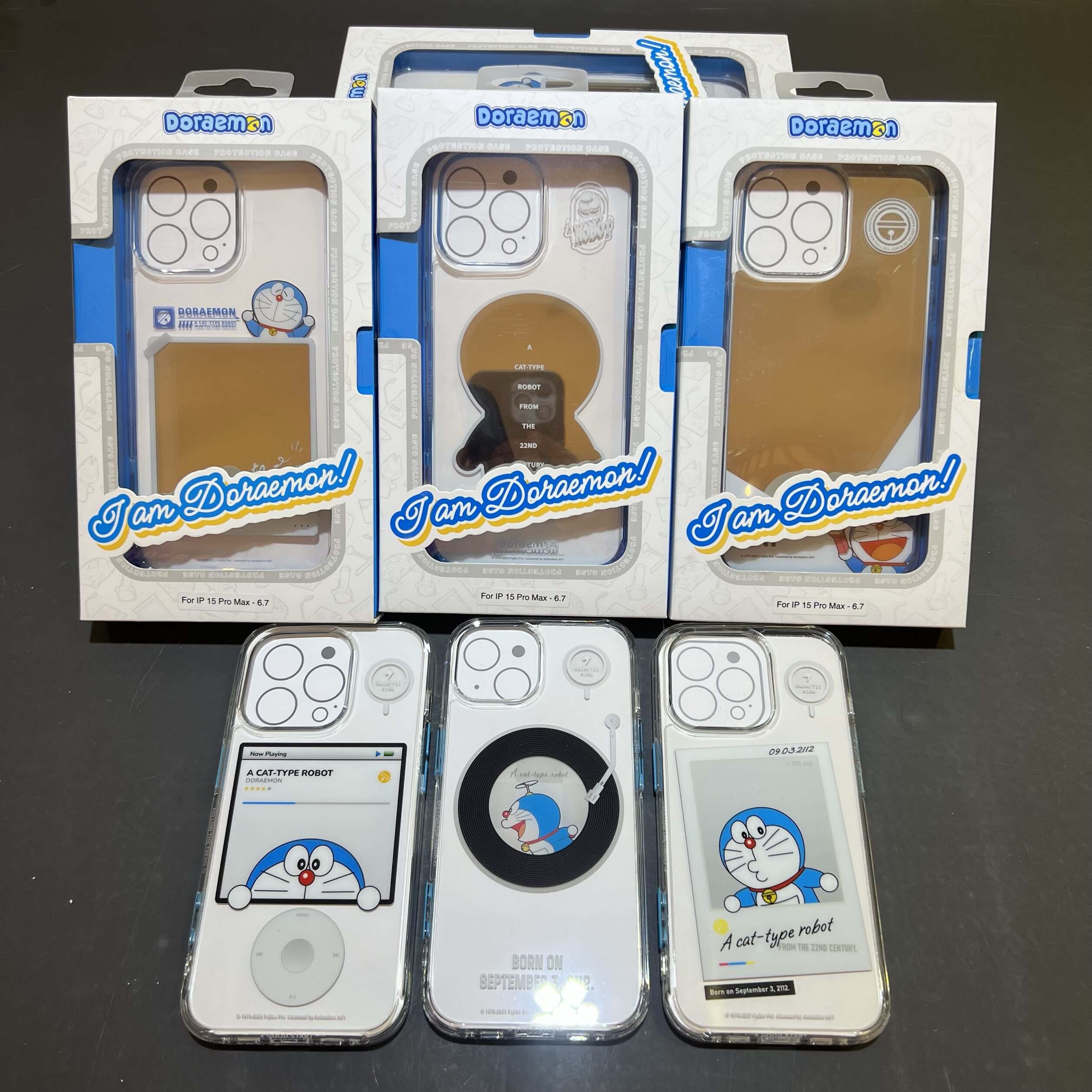 特价ROCK正品哆啦A梦适用苹果15保护套15ProMax高级感