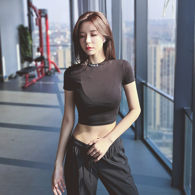 Tight fitting motion jacket sexy Thin section run Quick drying Bodybuilding Show thin Short sleeved T-shirt Yoga suitin the Sportswear/Casual Clothing , Fitness Apparel , Fitness clothing  category - from Buy2taobao.com to provide professional Taobao agent buy service