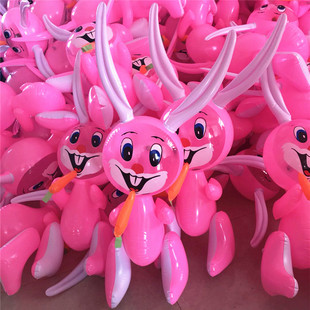 新款 幼儿园儿童玩具 充气动物 充气可爱萝卜兔子大号PVC充气玩具