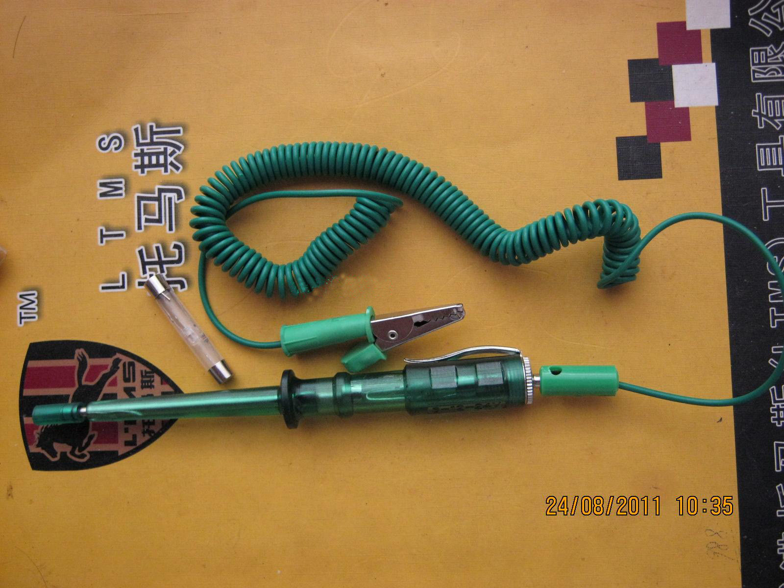 6-24v绿色弹簧线路电笔测试电笔/汽修汽保工具/托马斯工具/验电笔图片