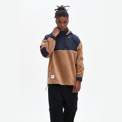 宽松半拉链套头潮牌美式复古卫衣