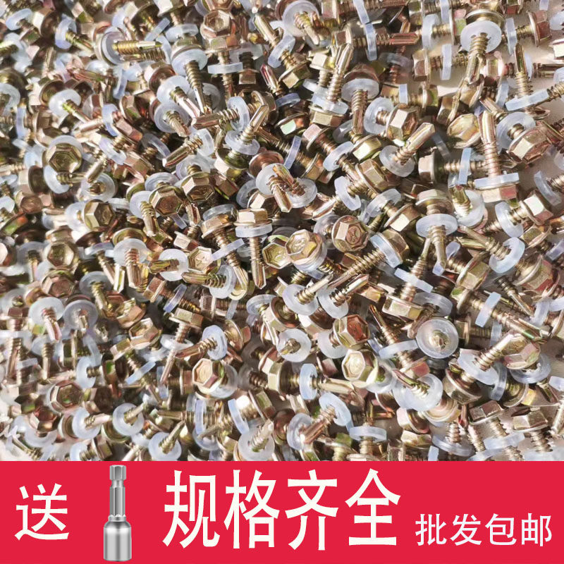 燕尾丝自攻螺丝六角钻尾华司自钻打瓦转尾自贡功彩钢瓦自攻螺丝钉