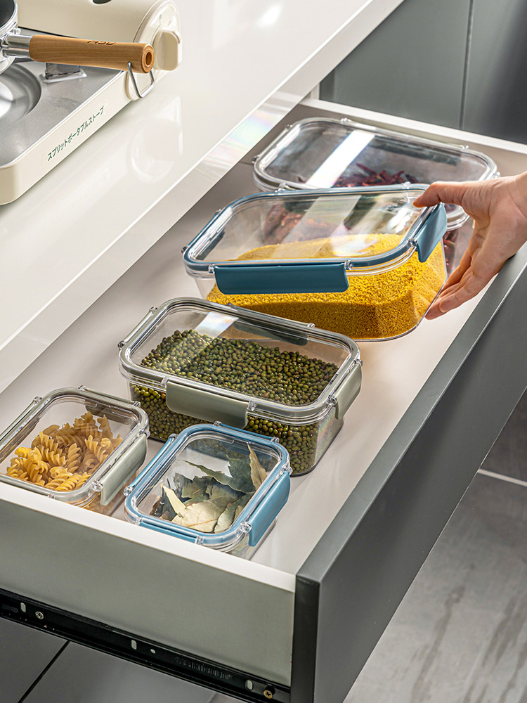 Jianxia Fresh-Keeping Box, Household Food-Grade Plastic Sealed Box, Kitchen Thickened Transparent Storage Box, Rectangular Shape for Refrigerator Use — image 4