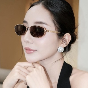 金色眼镜多边形金属潮流太阳眼镜2025新款 女太阳镜高级感防晒墨镜