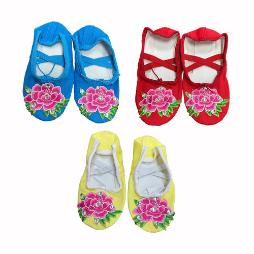 儿童民族舞蹈鞋亮片鞋子