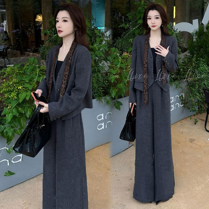 时尚西装套装女2025春秋季两件套