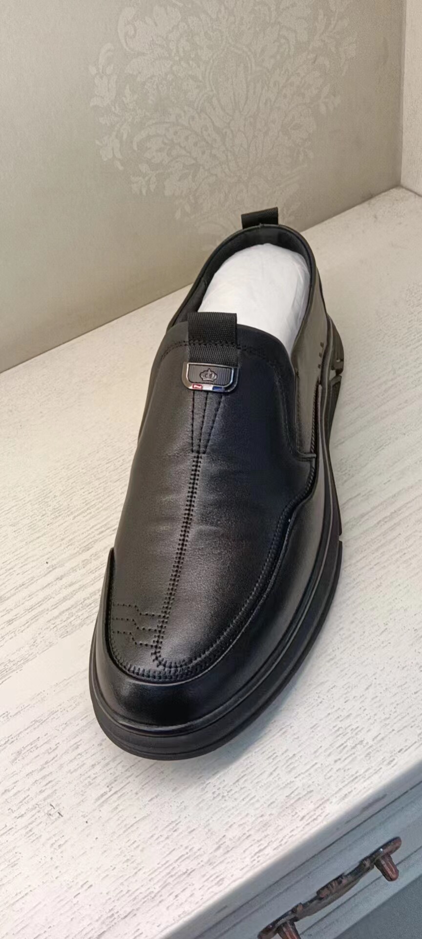 春季新款顶派皇家男士皮鞋休闲办公商场同款套脚舒适低跟轻便年轻