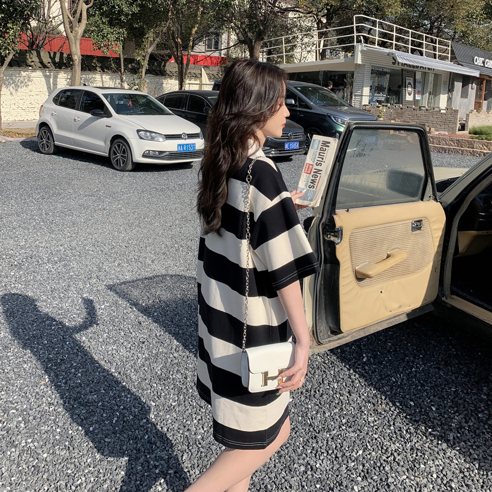 大货已出22年夏季POLO衫条纹连衣裙229-8171-P95控148,女装连衣裙,浙宝229