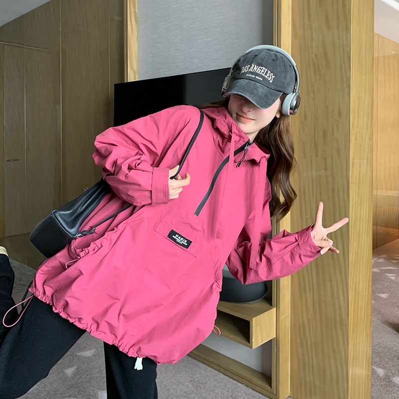 现货树莓粉城市风冲锋衣外套2B175-8287-P155控218,女装短外套,浙宝229