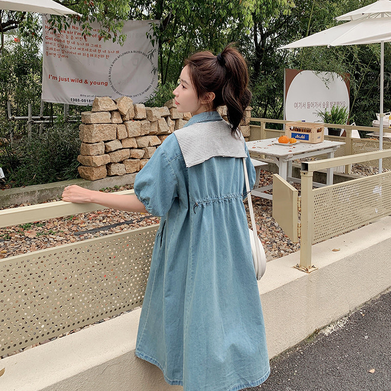 【大货已出】23年夏薄牛仔连衣裙送披肩229-8221-P135控188,女装连衣裙,浙宝229