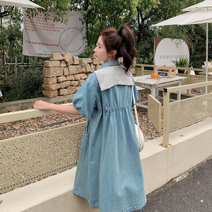 【大货已出】23年夏薄牛仔连衣裙送披肩229-8221-P135控188图片