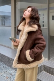 【】25年咖色皮毛一体229-8470-P215控318，女装短外套，浙宝229