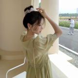 新款！一片式绿色仙女裙229-8178-P115控168，女装连衣裙，浙宝229