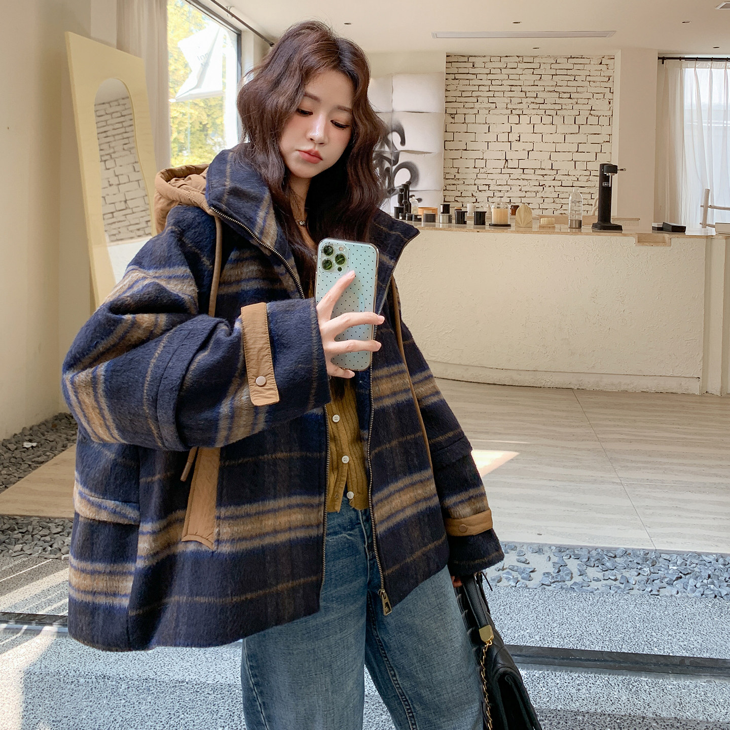 【现货】25年夹棉毛呢外套229-8468-P215控318,女装短外套,浙宝229