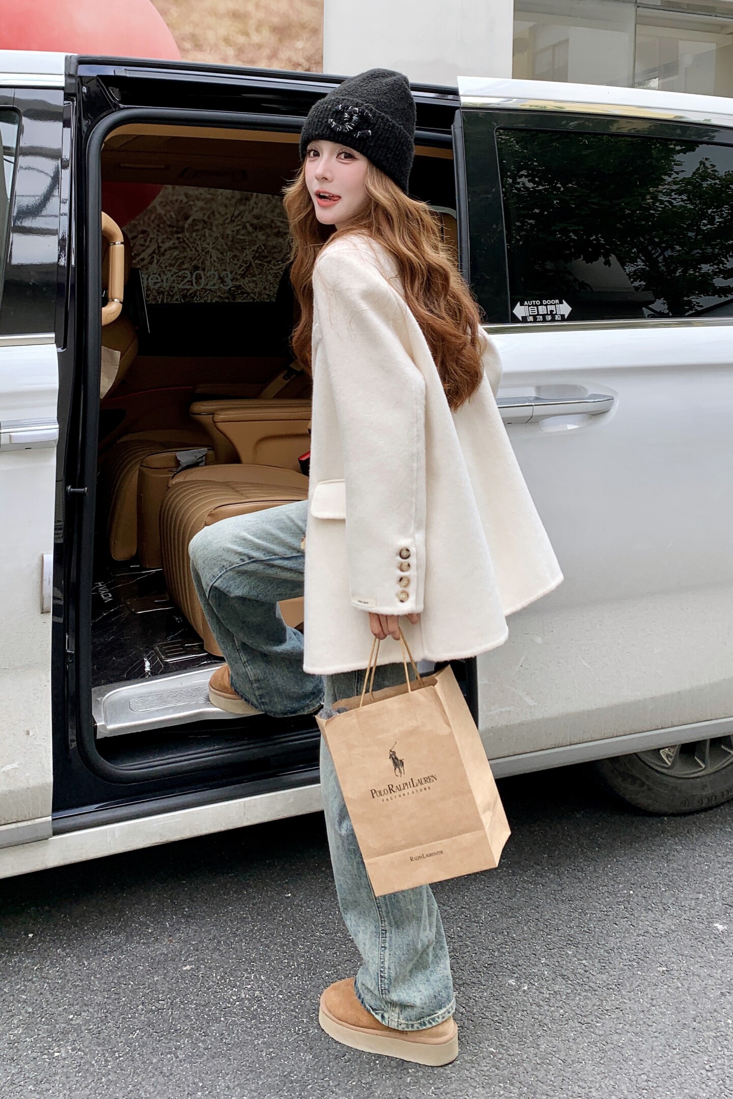 【现货】25年米白色双面呢西装2B175-8461-P255控378,女装毛呢外套,浙宝229