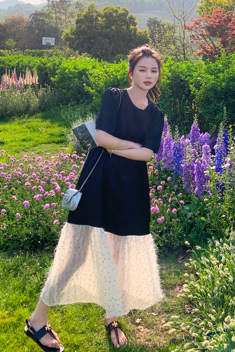 【大货已出】黑色显瘦下摆亮片连衣裙2B175-8299-P135控198,女装连衣裙,浙宝229