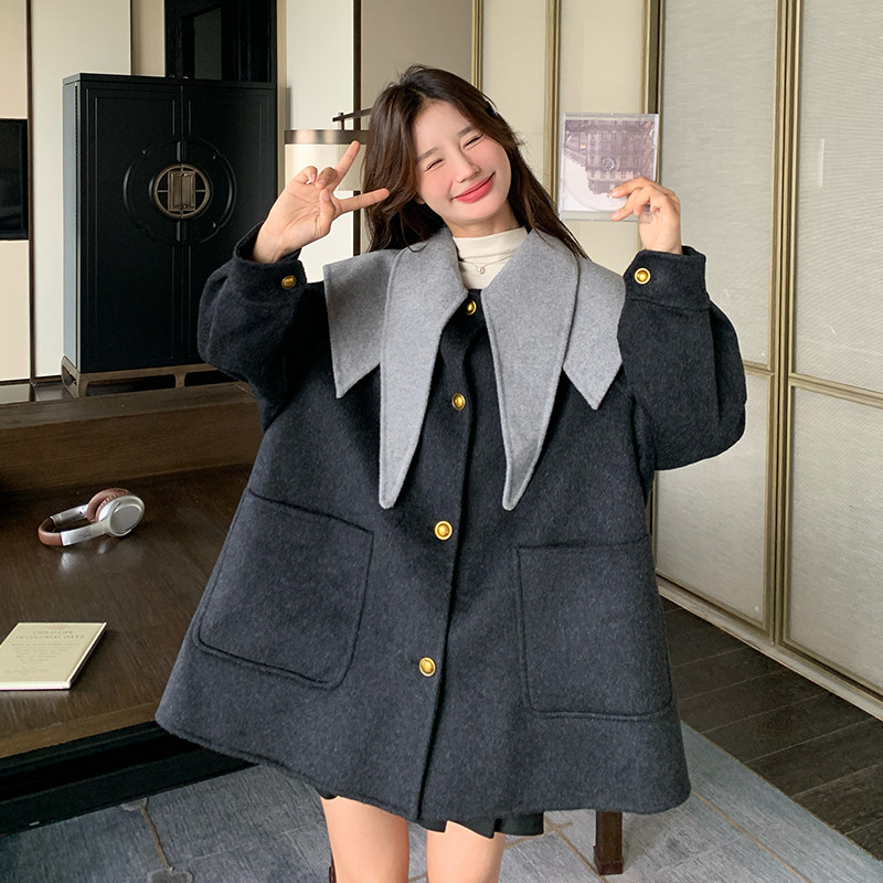 大货已出2025年新款海军领70毛双面呢大衣229-8305-P275控398，女装毛呢外套，浙宝229