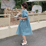 【大货已出】23年夏薄牛仔连衣裙送披肩229-8221-P135控188，女装连衣裙，浙宝229