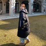 【大货已出】学院风黑色大被长款衣229-8192-P195控288，女装棉衣/棉服，浙宝229