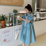 【大货已出】23年夏薄牛仔连衣裙送披肩229-8221-P135控188，女装连衣裙，浙宝229