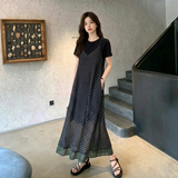 【大货出】真两件套雪纺连衣裙2B175-8526-P145控238，女装连衣裙，浙宝229