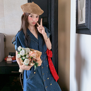 【现货】25年夏天牛仔连衣裙2B175-8332-P145控218图片