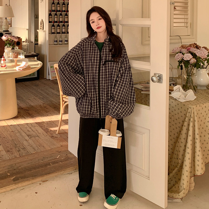 23年春装格子夹克外套oversize229-8208-P135控188,女装短外套,浙宝229