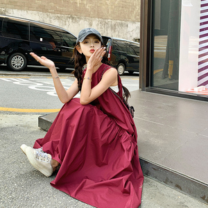 【大货已出】火龙果色背心连衣裙大版型229-8300-P125控188图片