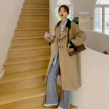 【新款现货】22年秋装拼色风衣高品质！229-8186-P155控218，女装风衣，浙宝229